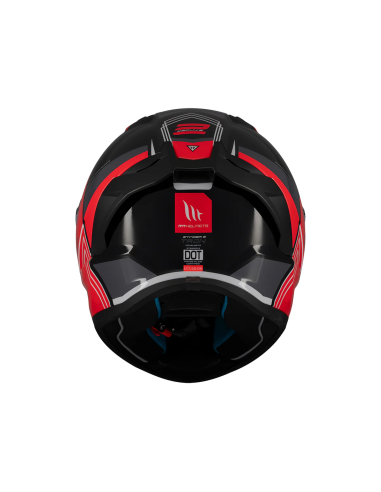 MT HELMETS Casco Integral STINGER 2 TRON B15 Negro y Rojo Brillo