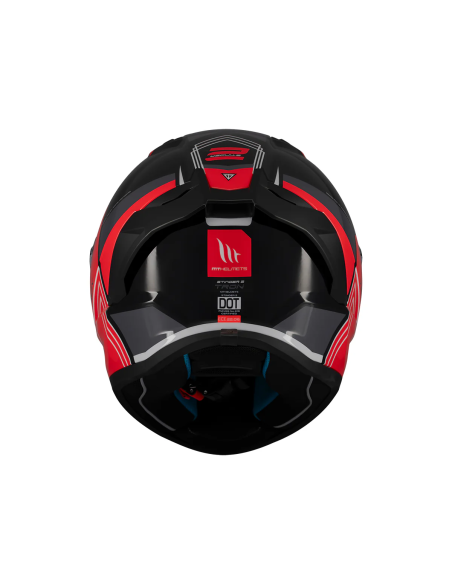 MT HELMETS Casco Integral STINGER 2 TRON B15 Negro y Rojo Brillo
