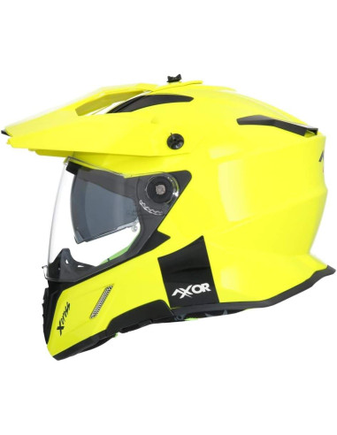 AXOR Helmets Casco Off Road Modelo X-Cross Adventure Amarillo Flúor Totalmente Homologado 22.06