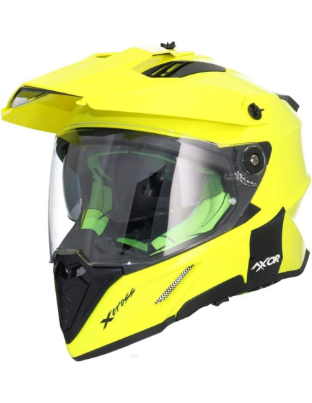 AXOR Helmets Casco Off Road Modelo X-Cross Adventure Amarillo Flúor Totalmente Homologado 22.06