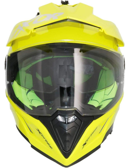 AXOR Helmets Casco Off Road Modelo X-Cross Adventure Amarillo Flúor Totalmente Homologado 22.06
