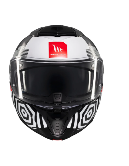 Casco MT Helmet Modular Modelo Atom 2 Destiny Color Azul Mate