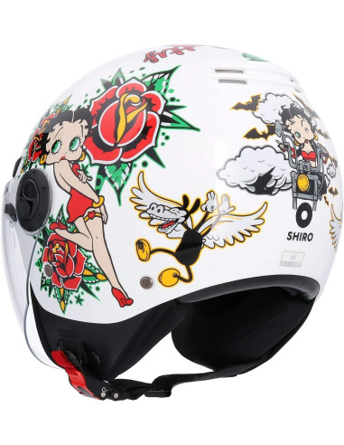 SHIRO HELMETS Casco de OUTLET La BETTY Blanco Talla XS/S