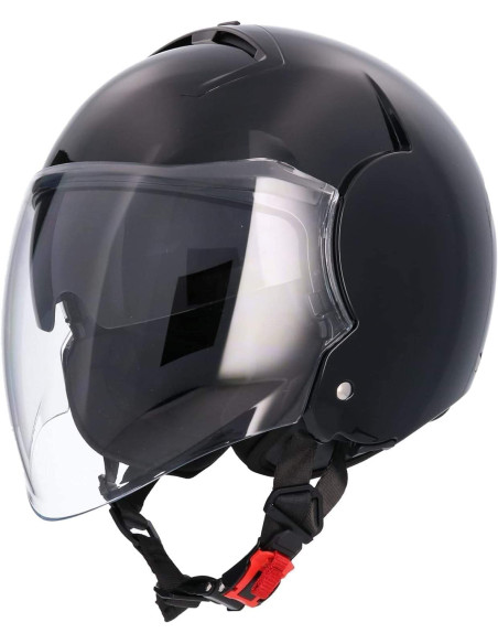 SHIRO HELMETS Casco de OUTLET JET TOKIO SH-64 Negro Brillo Talla S