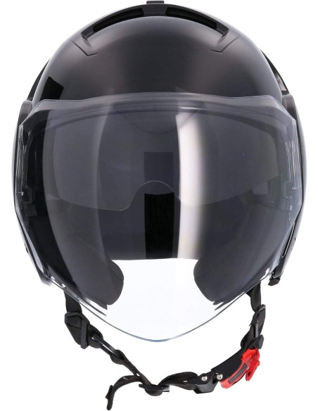 SHIRO HELMETS Casco de OUTLET JET TOKIO SH-64 Negro Brillo Talla S