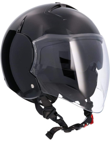 SHIRO HELMETS Casco de OUTLET JET TOKIO SH-64 Negro Brillo Talla S