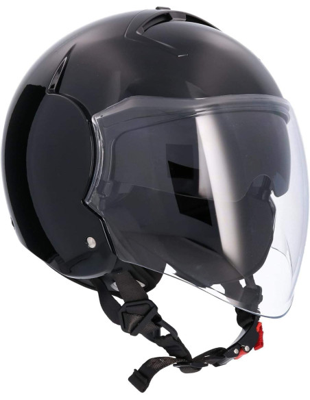 SHIRO HELMETS Casco de OUTLET JET TOKIO SH-64 Negro Brillo Talla S