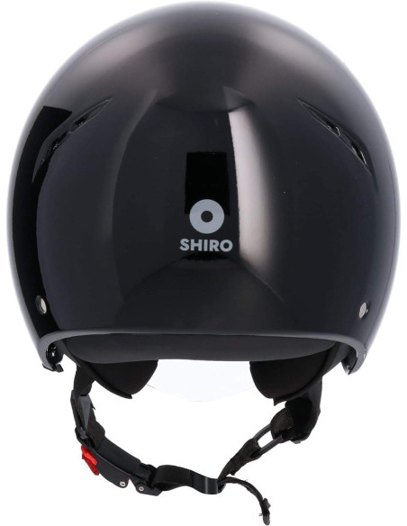 SHIRO HELMETS Casco de OUTLET JET TOKIO SH-64 Negro Brillo Talla S