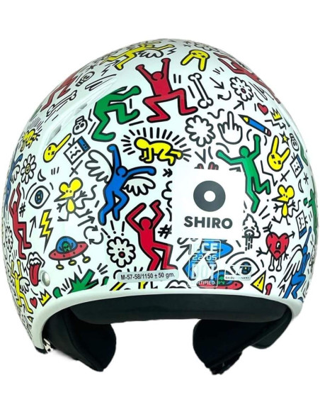 SHIRO HELMETS Casco de OUTLET JET TOKIO SH-64 DOODLE Talla XS