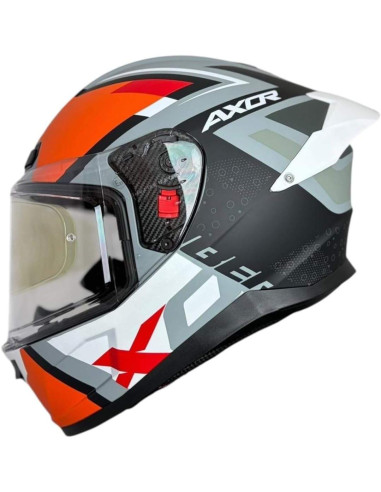 Casco Axor Helmet Integral Saber X Sport Negro Mate con Naranja