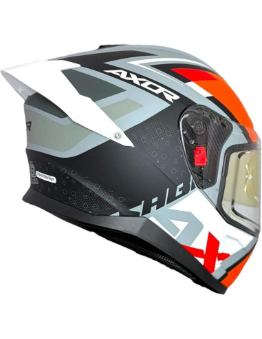 Casco Axor Helmet Integral Saber X Sport Negro Mate con Naranja