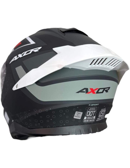 Casco Axor Helmet Integral Saber X Sport Negro Mate con Naranja