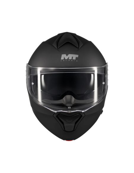 MT HELMETS Casco Modular GENESIS SV Pure A1 Negro Mate Totalmente Homologado