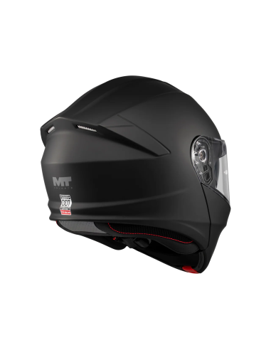 MT HELMETS Casco Modular GENESIS SV Pure A1 Negro Mate Totalmente Homologado
