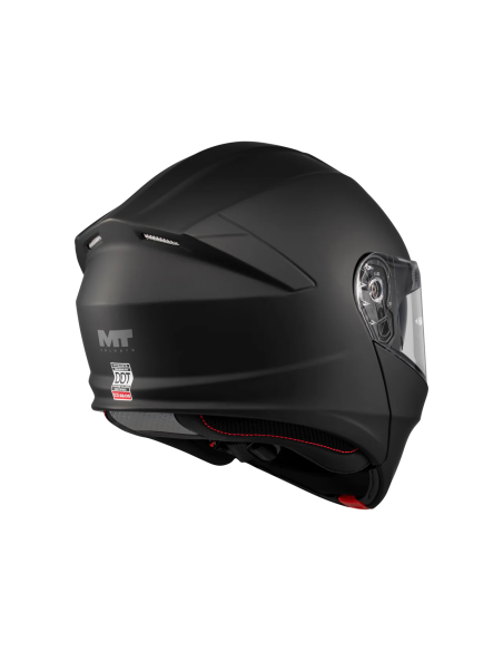 MT HELMETS Casco Modular GENESIS SV Pure A1 Negro Mate Totalmente Homologado