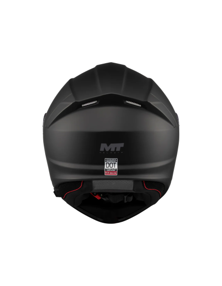 MT HELMETS Casco Modular GENESIS SV Pure A1 Negro Mate Totalmente Homologado