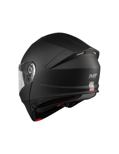 MT HELMETS Casco Modular GENESIS SV Pure A1 Negro Mate Totalmente Homologado