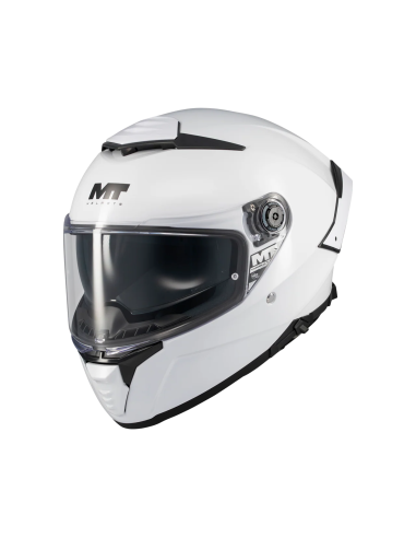 MT HELMETS Casco Integral THUNDER 4 SV Pure A0 Blanco Brillo Totalmente Homologado
