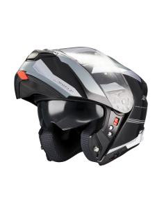 MT HELMETS Casco Modular GENESIS SV Raccoon B12 Negro Verde Brillo Totalmente Homologado 2