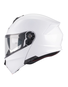 MT HELMETS Casco Modular GENESIS SV Pure A0 Blanco Brillo Totalmente Homologado