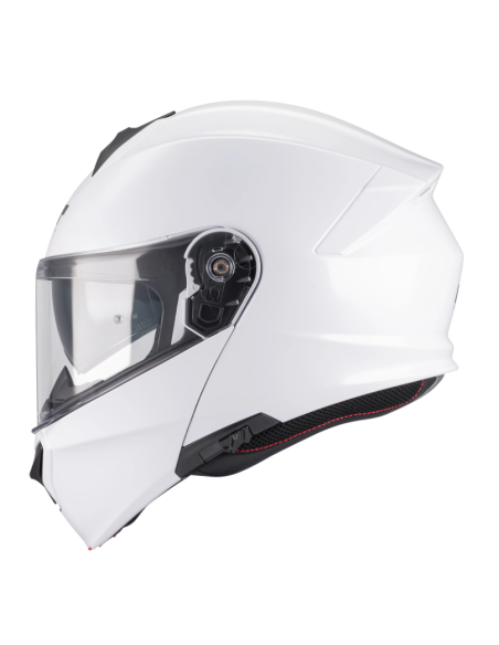 MT HELMETS Casco Modular GENESIS SV Pure A0 Blanco Brillo Totalmente Homologado