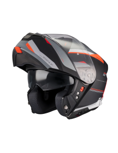 MT HELMETS Casco Modular GENESIS SV Raccoon B5 Negro y Rojo Mate Totalmente Homologado 2