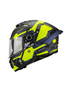 MT HELMETS Casco Integral THUNDER 4 SV Lumex B27 Amarillo Flúor Mate Totalmente Homologado