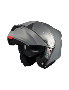 MT HELMETS Casco Modular GENESIS SV Pure A12 Gris Brillo Totalmente Homologado 2