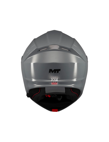 MT HELMETS Casco Modular GENESIS SV Pure A12 Gris Brillo Totalmente Homologado
