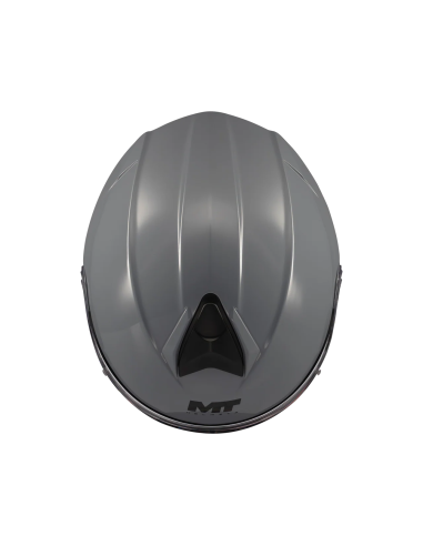 MT HELMETS Casco Modular GENESIS SV Pure A12 Gris Brillo Totalmente Homologado