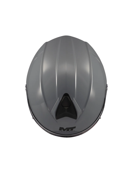MT HELMETS Casco Modular GENESIS SV Pure A12 Gris Brillo Totalmente Homologado