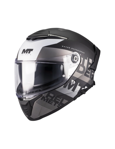 MT HELMETS Casco Integral THUNDER 4 SV Waves B2 Negro Mate Totalmente Homologado