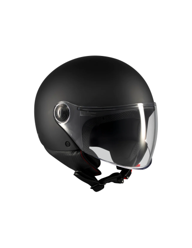 MT HELMETS Casco Jet STREET S Pure A1 Negro Mate Totalmente Homologado