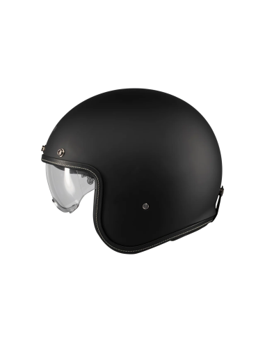 MT HELMETS Casco Jet LEMANS 2 SV S Pure A1 Negro Mate Totalmente Homologado
