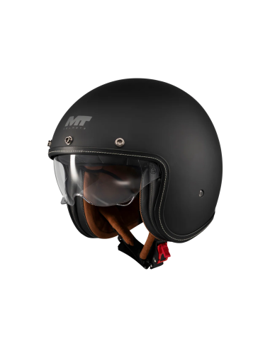 MT HELMETS Casco Jet LEMANS 2 SV S Pure A1 Negro Mate Totalmente Homologado