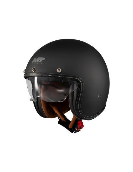 MT HELMETS Casco Jet LEMANS 2 SV S Pure A1 Negro Mate Totalmente Homologado