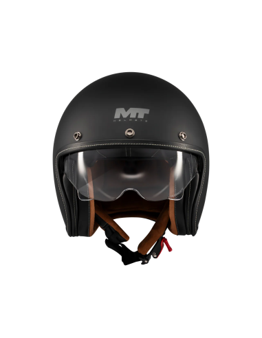 MT HELMETS Casco Jet LEMANS 2 SV S Pure A1 Negro Mate Totalmente Homologado