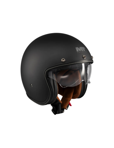 MT HELMETS Casco Jet LEMANS 2 SV S Pure A1 Negro Mate Totalmente Homologado