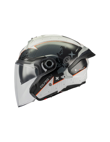 MT HELMETS Casco JET COSMO SV Layout A1 Blanco Brillo Totalmente Homologado