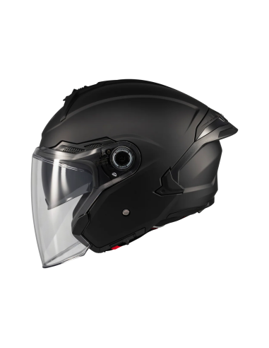 MT HELMETS Casco JET COSMO SV Pure A1 Negro Mate Totalmente Homologado