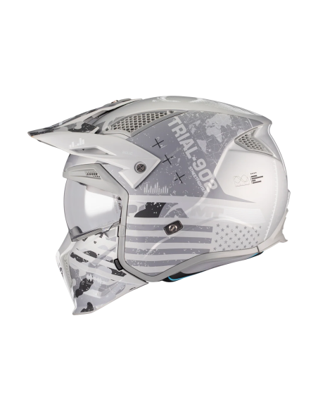 MT HELMETS Casco Modular STREETFIGHTER SV S Belic A2 Blanco Mate Totalmente Homologado
