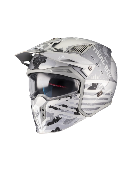 MT HELMETS Casco Modular STREETFIGHTER SV S Belic A2 Blanco Mate Totalmente Homologado