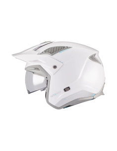 MT HELMETS Casco JET DISTRICT SV S Soul A2 Blanco Brillo Totalmente Homologado