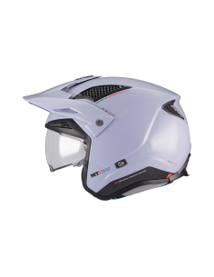 MT HELMETS Casco JET DISTRICT SV S Soul C17 Blanco Brillo Totalmente Homologado