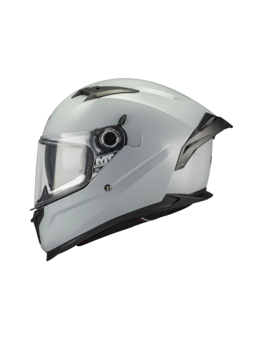 MT HELMETS Casco Integral BRAKER SV Pure A12 Gris Brillo Totalmente Homologado