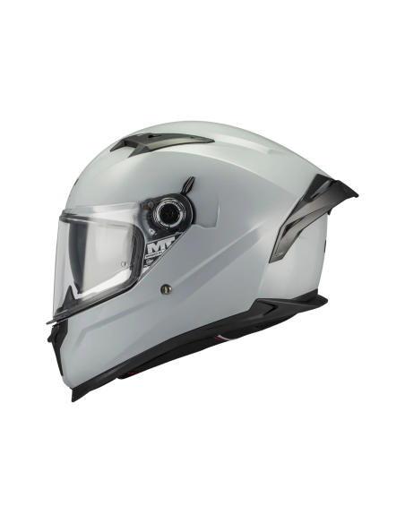 MT HELMETS Casco Integral BRAKER SV Pure A12 Gris Brillo Totalmente Homologado