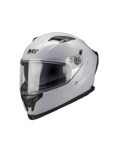MT HELMETS Casco Integral BRAKER SV Pure A12 Gris Brillo Totalmente Homologado