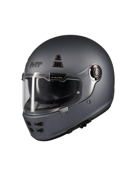 MT HELMETS Casco Integral JARAMA SV Pure A2 Gris Mate Totalmente Homologado