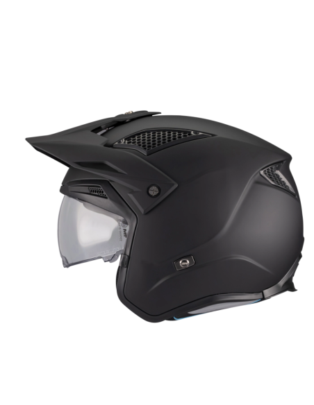 MT HELMETS Casco JET DISTRICT SV S Pure A1 Negro Mate Totalmente Homologado