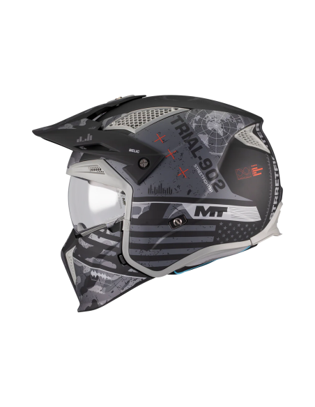 MT HELMETS Casco Modular STREETFIGHTER SV S Belic B2 Negro Mate Totalmente Homologado